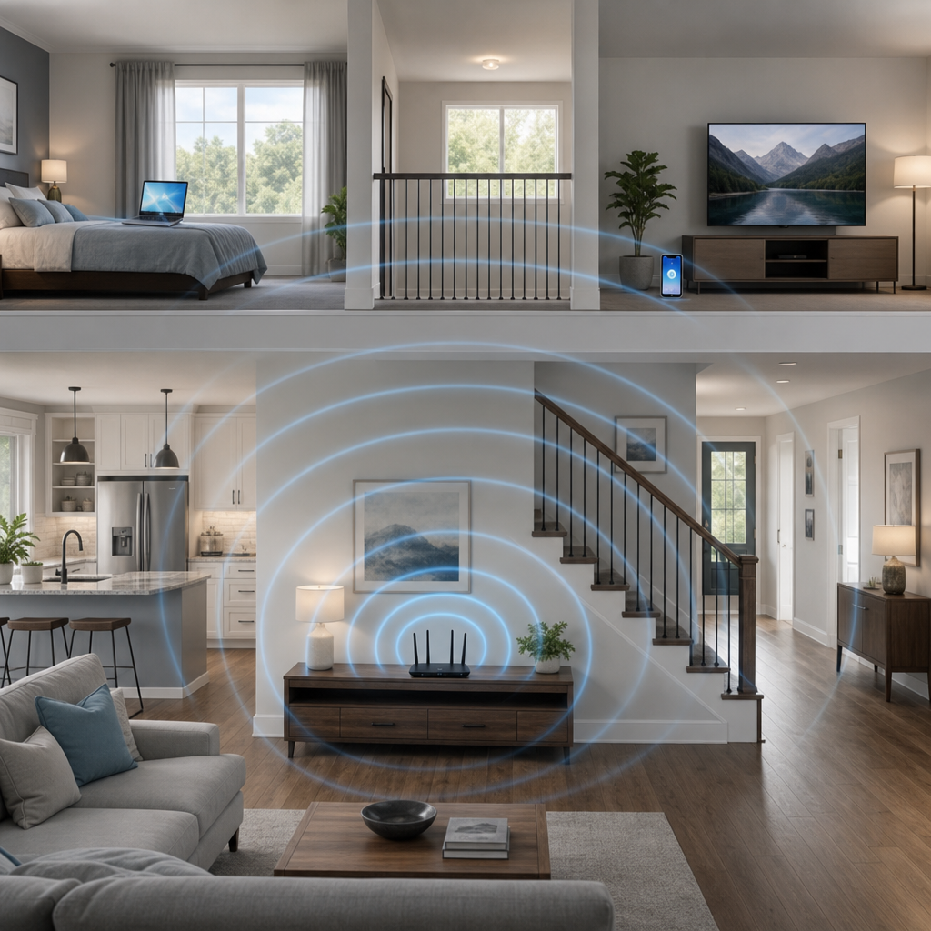 Wi-Fi no sobrado: o que muda quando a casa tem dois andares?